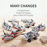 1000+Pcs Navy War Chariot Ship Army Boat Plane Model Warships Building Blocks City Children Toys for Boy