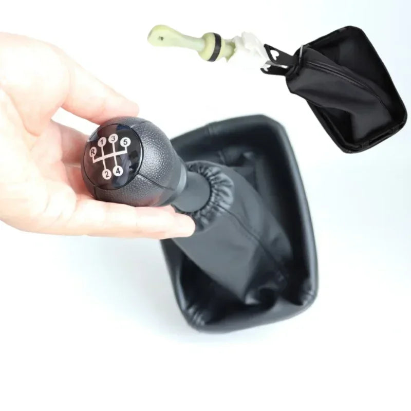 For Opel CORSA C Custom Automatic Car 5 Speed ​​Leather Manual Gear Shift Knob with Boot Cover Lever Stick