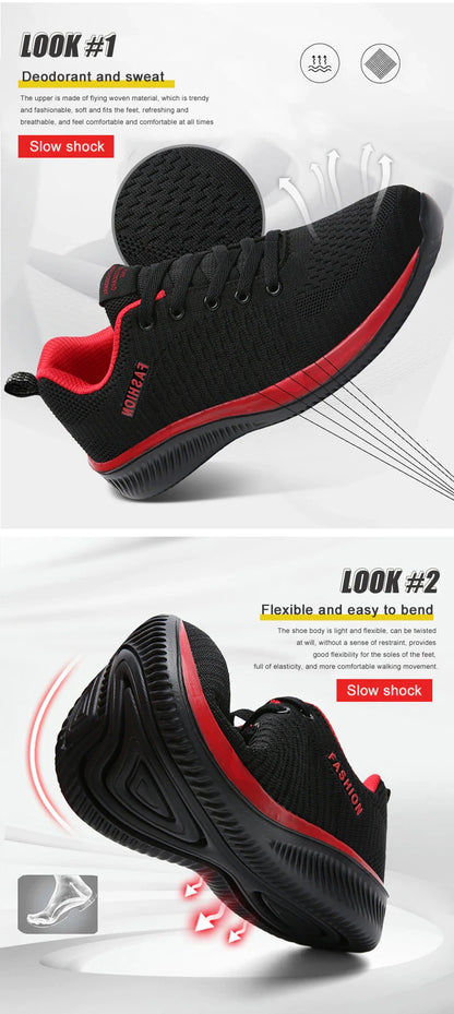 YRZL Sneakers Men Running Shoes Lightweight Sport Classical Mesh Breathable Casual Shoes Fashion Non Slip Shoes for Men