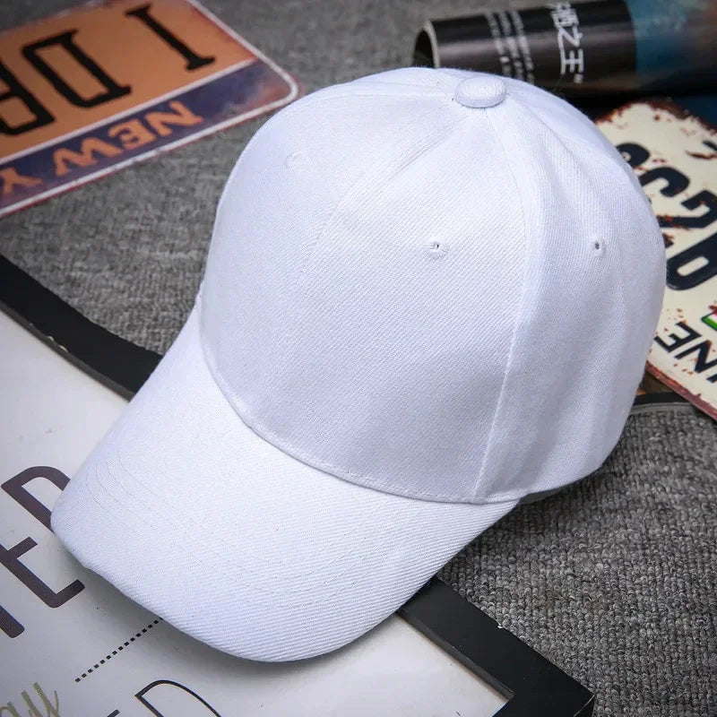 Solid Color Baseball Caps for Women Men Summer Sun Hats Adjustable Snapback Hats Unisex Street Hip Hop Hat Sun Visor Caps
