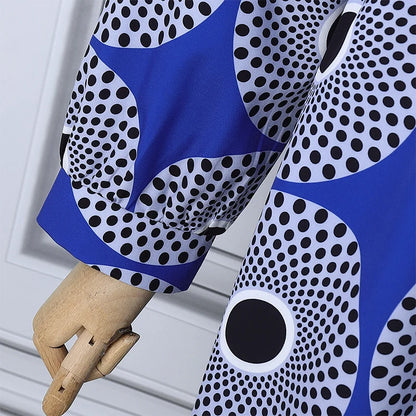 Vestido largo con estampado bohemio VONDA de talla grande 5XL para mujer, manga larga tipo farol, elegante, cuello en V, para vacaciones