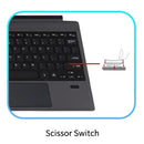 Teclado inalámbrico compatible con Bluetooth con panel táctil retroiluminado compatible con Surface Pro 3 4 5 6 7 Go 1 2 3 para viajes de negocios