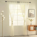 Sheer Curtains for Bedroom Windows Casual Solid White Yarn Tulle Curtain for Nursery/Living Room Kitchen Window Treatments