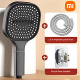 Cabezal de ducha Xiaomi de 13 cm con panel grande, 3 modos, ajustable, para el hogar, cabezal de ducha de masaje de alta presión, elemento filtrante, accesorios de baño