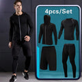 Rashguard men compressão conjunto de roupas esportivas ginásio correndo jogging collants treino de fitness camiseta blusão leggings