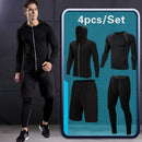 Rashguard men compressão conjunto de roupas esportivas ginásio correndo jogging collants treino de fitness camiseta blusão leggings