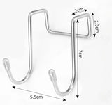 Colgador de puerta de acero inoxidable en forma de S, sin necesidad de taladrar, para armario, pared, para ropa, abrigos, almacenamiento en casa y jardín. 
