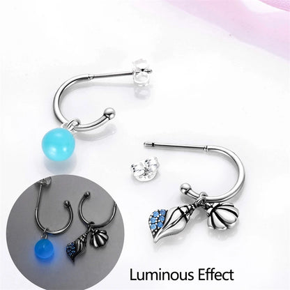 925 Sterling Silver Shiny Starfish Shell Earrings Jewelry For Women Fashion Small Silver Earring Luxury 2023 New In 