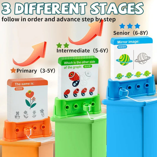 Logical Key Toy Children's Learning Toy Color Shape Matching Puzzle Game for Kids Logical Thinking Training 3 Different Stages