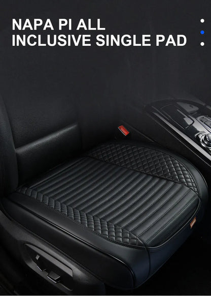 SEAMETAL Full-Wrapped Car Seat Cover Breathable Hole PU Car Front Seat Cushion Universal Anti Slip Auto Chair Protector Cover