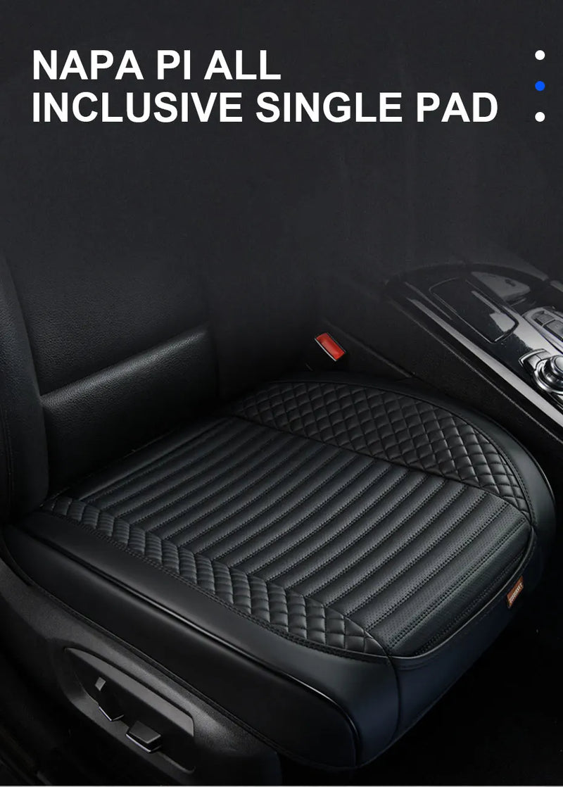 SEAMETAL Full-Wrapped Car Seat Cover Breathable Hole PU Car Front Seat Cushion Universal Anti Slip Auto Chair Protector Cover