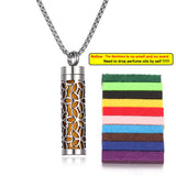 Stainless Steel Aromatherapy Necklace Diffuser Pendant Aroma Diffuser Locket Perfume Essential Oil Diffuser Pendant Necklace