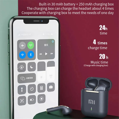 Original XIAOMI J18 Headset Wireless Earphones Bluetooth Headphones Sport Game TWS Earbuds In Ear With Mic Touch True For Stereo
