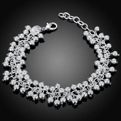 925 pulseiras de corrente de prata esterlina para homens e mulheres, corda trançada masculina, jóias da moda, alta qualidade, novo, 4mm