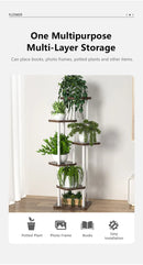 Estante de almacenamiento para plantas y flores, de 4, 5 y 6 niveles, organizador de almacenamiento para jardín interior y balcón.