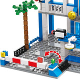 Police station building blocks, children's educational building block toys, Christmas gifts, birthday gifts (503 pieces)