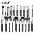 BEILI Black Makeup brushes set Professional Natural goat fiber hair brushes Foundation Powder Contour Eyeshadow make up brushes