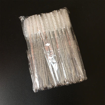 New style 50Pcs Disposable Crystal Eyelash Brush Eyelashes Lift Lifting Curler Eye Lash Extension Graft Brush Tool Accessories