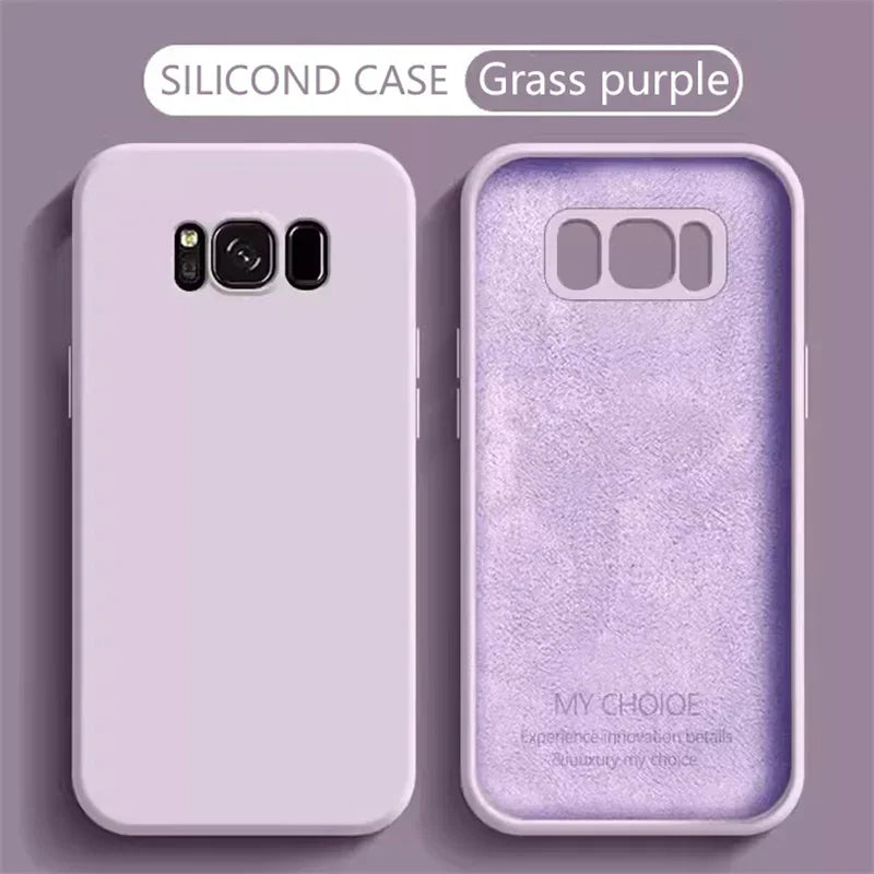 Liquid Silicone Phone Case for Samsung Galaxy S8 S9 S10 Plus Soft Camera Protective Shockproof Back Cover Samsung 8Plus
