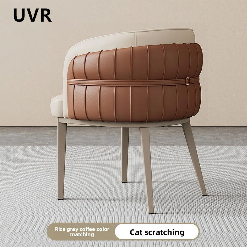 UVR Light Luxury Dining Chair Household Makeup Chair Modern Simple Hotel Negotiation Receiving Chair Restaurant Chair Furniture