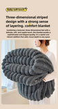 Solid Thickened Wide Striped Flannel Multifunctional Blanket, Can Be Used As Bed Sheet Cover Blanket, Sofa Blanket,nap Blanket