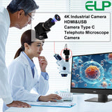 ELP 4K HDMI Camera H.264 Video Conference USB Camera with 2.8-12mm Manual Zoom Lens IMX415 Industrial CCTV Camera for Windows