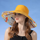 Xinbaoguan 100% Cotton European and American Cross-Border Women's New Double-Sided Fisherman Hat Summer Enlarged Brim Sun Hat