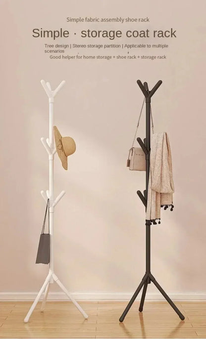 Perchero móvil de pie con múltiples ganchos, con forma de rama de árbol, práctico perchero para el hogar, la sala de estar y el almacenamiento de ropa.