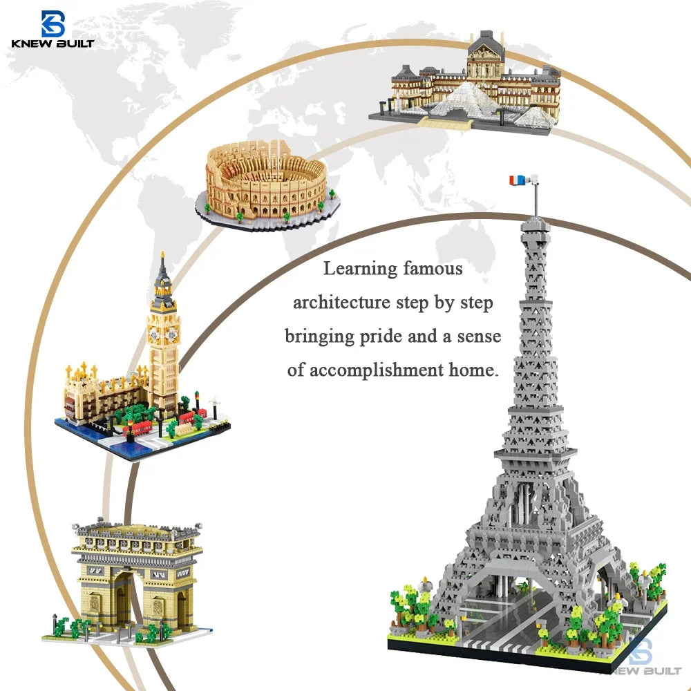 Famous Big Ben Micro Mini Building Blocks Crafted Replica, Leisure and Entertainment Toys Adult Construction Bricks Decoration