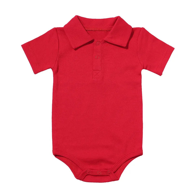 Peleles de verano para bebé niño y niña, con cuello vuelto, ropa de algodón para recién nacidos de 0 a 2 años, conjuntos para bebés