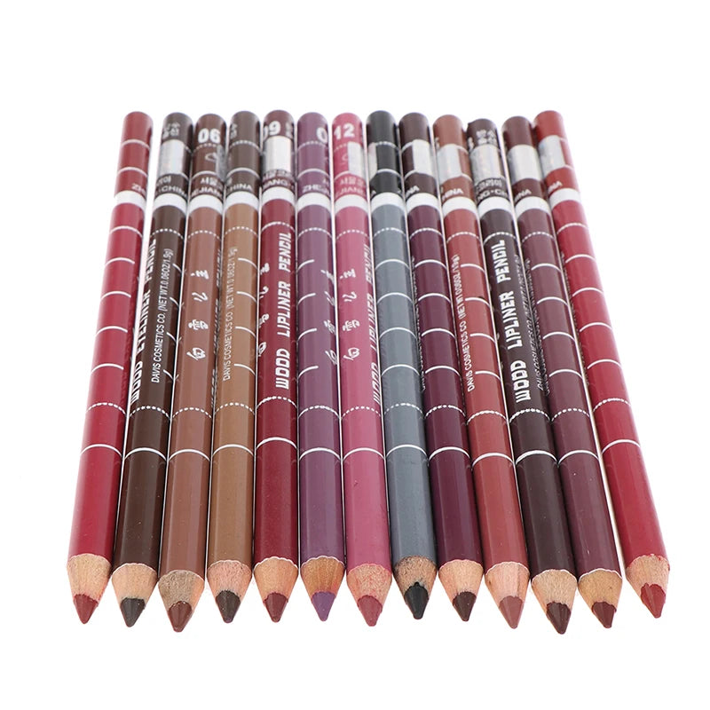 Professional Wood Lip liner Waterproof Lady Charming Lip Liner Soft Pencil Makeup Women's Long Lasting Cosmetic Tool 28Color