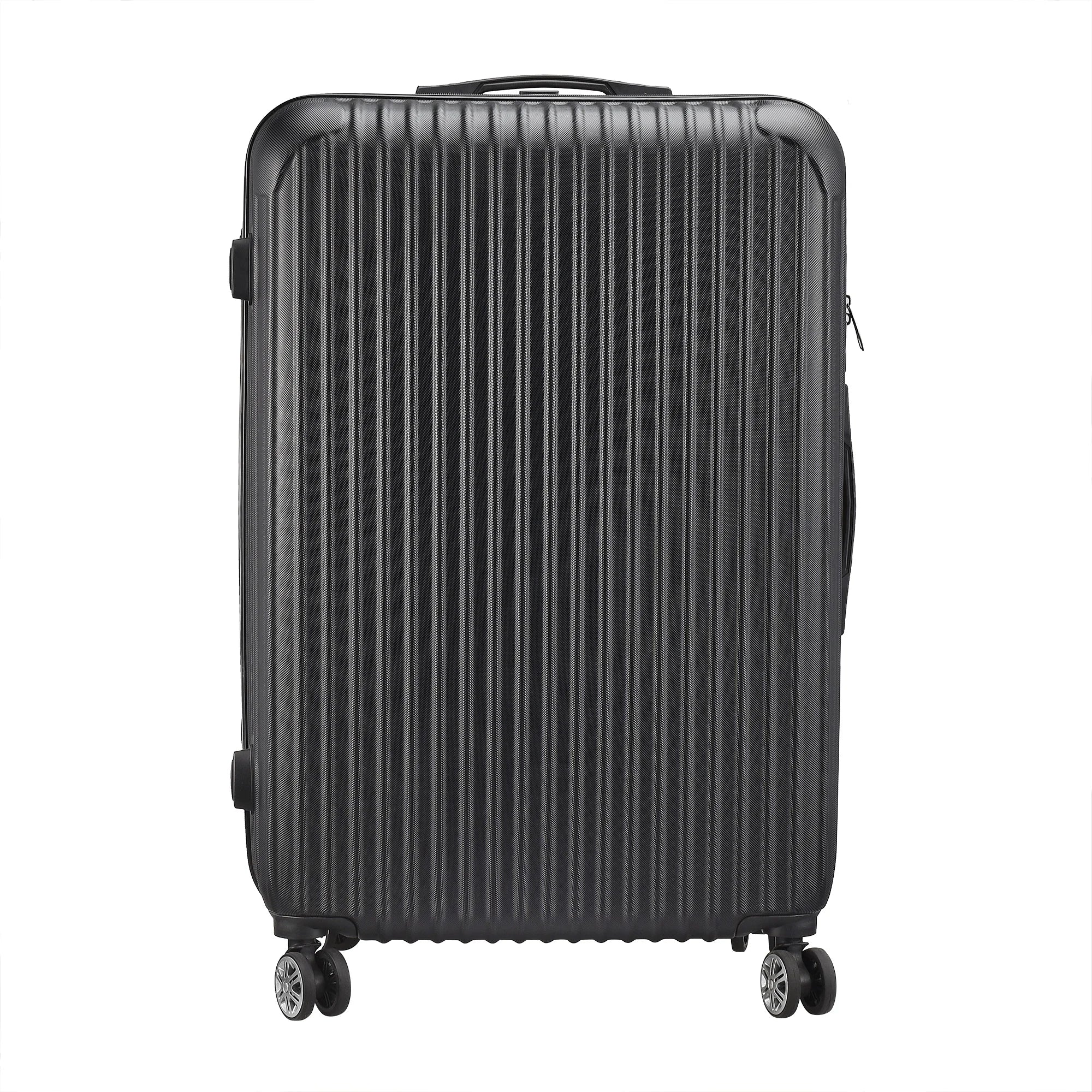 Anajqaqia 3 Pieces Suitcase Set, Hard-Shell Luggage Set Made of ABS, with  Combination Lock Hand and Telescopic Handle, Black