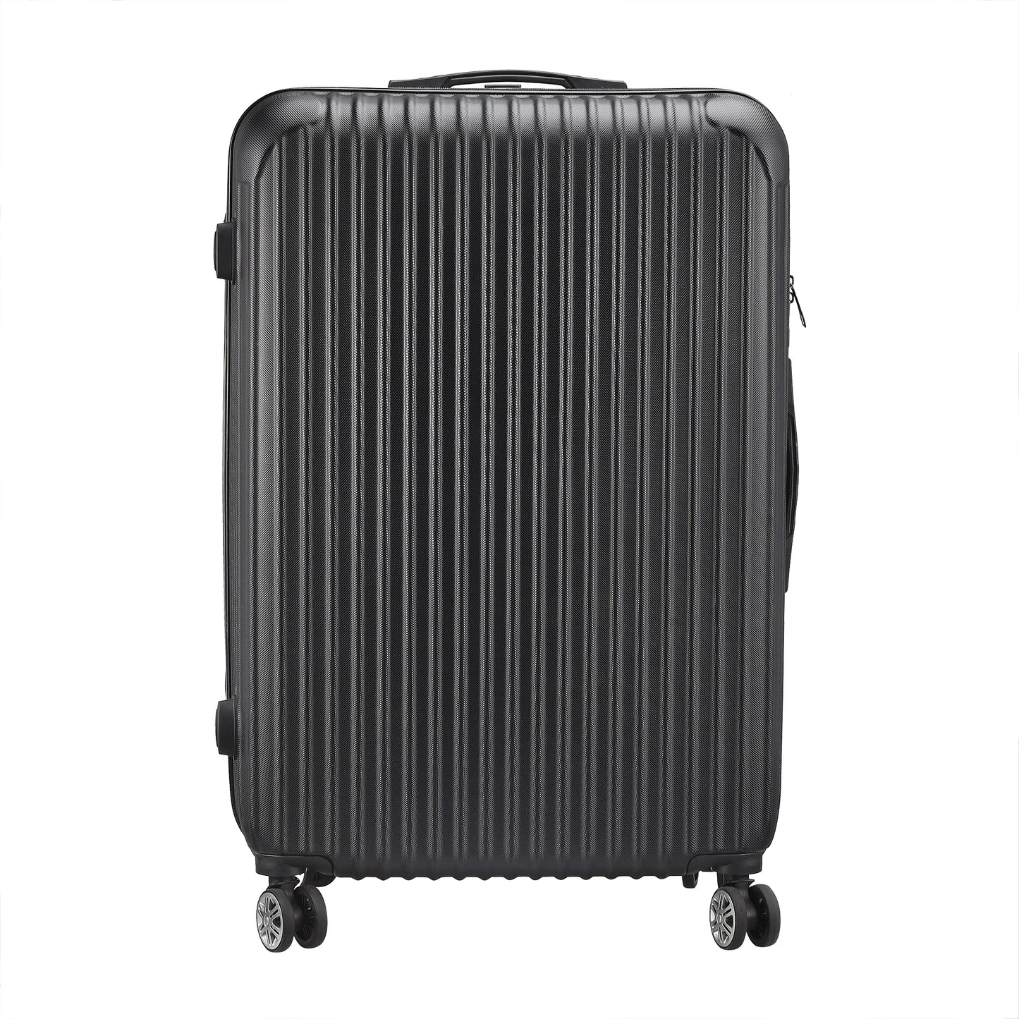 Anajqaqia 3 Pieces Suitcase Set, Hard-Shell Luggage Set Made of ABS, with  Combination Lock Hand and Telescopic Handle, Black