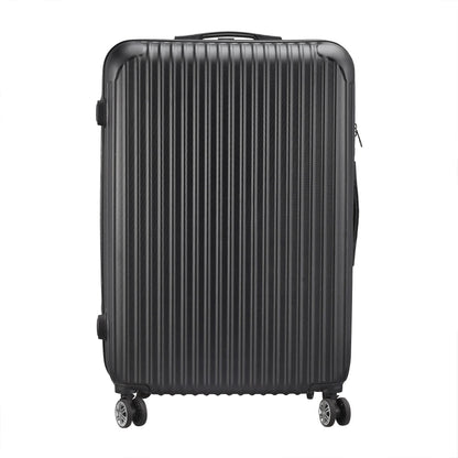 Anajqaqia 3 Pieces Suitcase Set, Hard-Shell Luggage Set Made of ABS, with  Combination Lock Hand and Telescopic Handle, Black