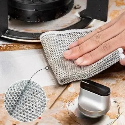 1-20 paños de limpieza mágicos de alambre de acero metálico de doble cara gruesos para cocina, vajilla, ollas, toallas, herramientas de limpieza