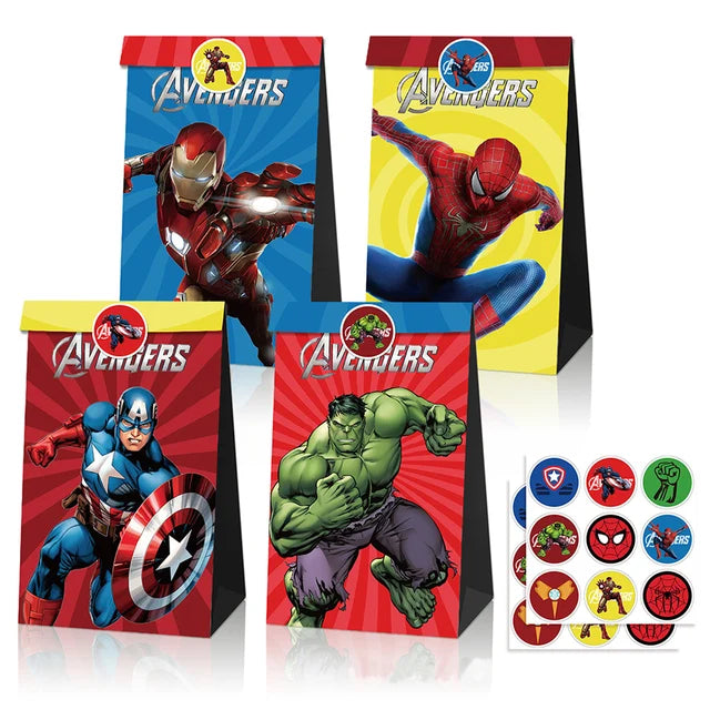 Artículos para fiesta de cumpleaños de superhéroes de los Vengadores: pulseras, pegatinas, mascarilla infantil, piñata para niño, rellenos para bolsas de regalo y recuerdos de fiesta de superhéroes. 