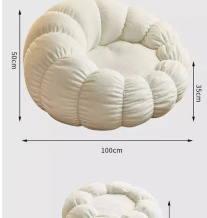 Lazy sofa can lie down and sleep on small sofa, bedroom balcony, leisure chair, cream style lazy chair, tatami chair