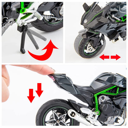 3pcs 1: 18 alloy+plastic car decoration off-road vehicle collection office model toy die-casting motorcycle simulation portable