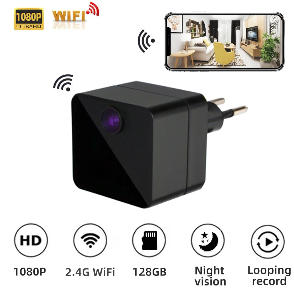 Wireless network camera 1080P HD supports 2.4G WiFi, home indoor infrared night vision, safety protection monitoring, nanny cam