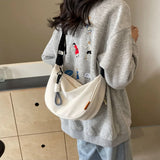 2024 New Fashion Crossbody Bag Simple Wide Shoulder Strap Design Single Shoulder Bag Original Style Commuting Dumpling Women's Bag