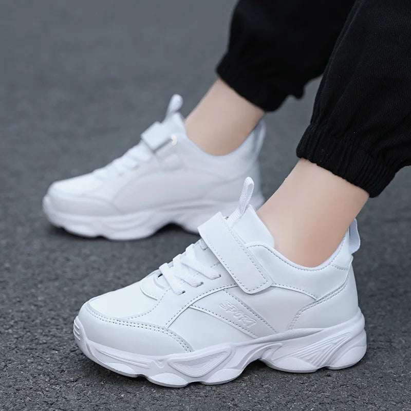 Children's Fashion Sports Shoes Breathable Student Black School Walking Shoes Anti-skid Boys & Girls Casual Running Sneaker