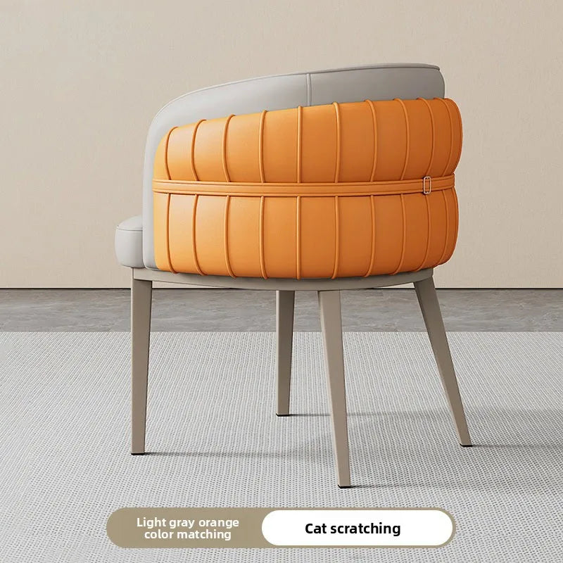 UVR Light Luxury Dining Chair Household Makeup Chair Modern Simple Hotel Negotiation Receiving Chair Restaurant Chair Furniture