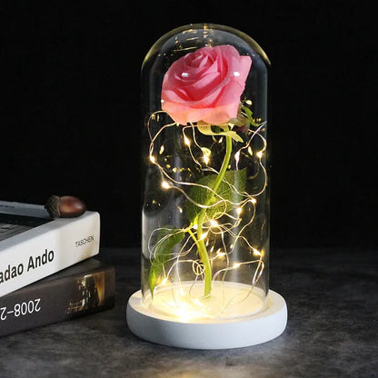 Envío directo de flores artificiales Galaxy Rose, La Bella y la Bestia, decoración de boda, regalo creativo para el Día de San Valentín, regalo para la madre.