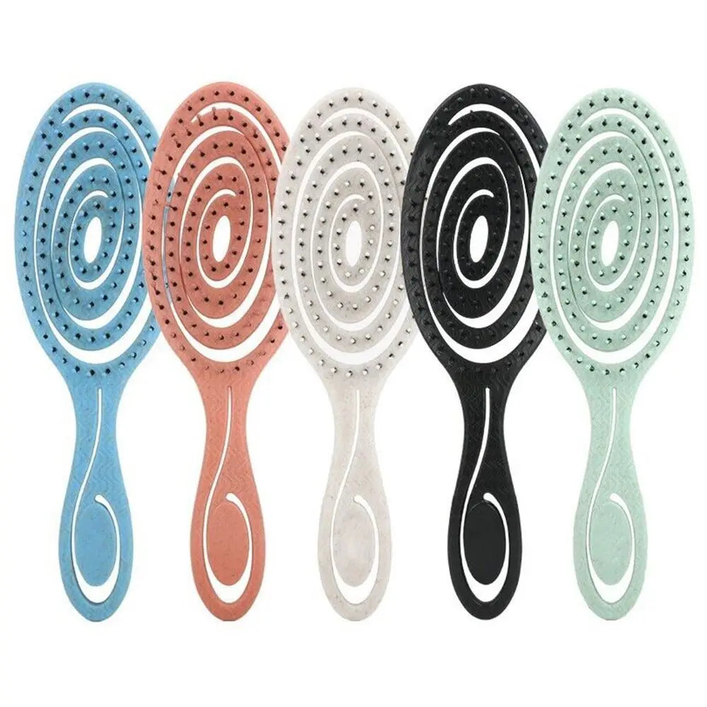 Peine de masaje elástico, peine para cabello enredado, cepillo desenredante, cepillos para cabello rizado húmedo, peine de barbero, herramientas de peluquería