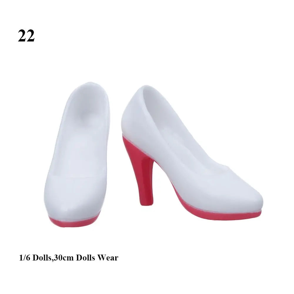 1Pair 1/3 1/6 Doll Shoes Fashion Female Doll Boots Plastic Doll Multistyles Long Knees Boots Fit Foot Length 2cm Dolls Shoes