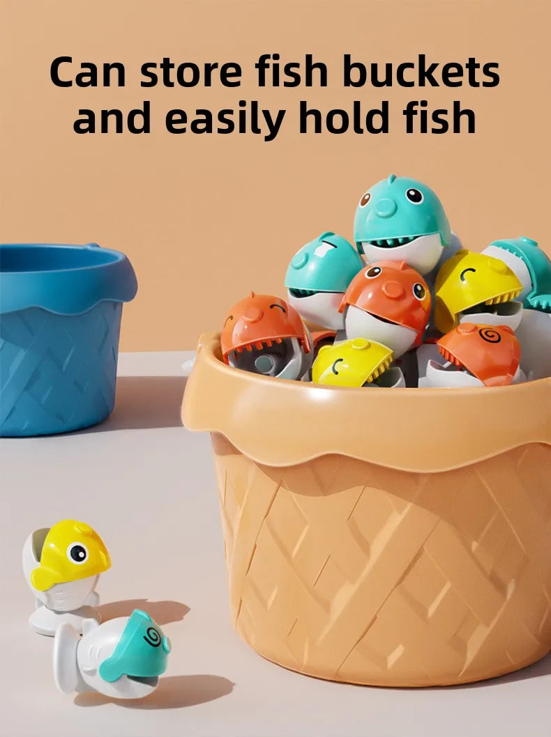 Kids Magnetic Fishing Play for Children Electric Fishing Toy Have Music Spinning Game Fish Rod Education Baby 3 Year Gifts