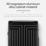 Maleta de viaje con ruedas de aleación de aluminio y magnesio 100 % de 20, 24 y 28 pulgadas, maleta de mano tipo carrito.