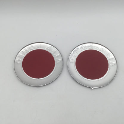 2pcs for AlfaRomeo 147 156 159 74mm Car Front Hood Emblem Bonnet Grille Sticker Rear Trunk Badge Decal Styling auto accessories