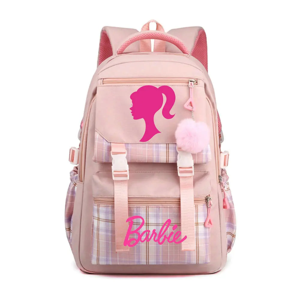 School Backpack Barbie the movie Child School Bags Girls Daypack Kids Adolescent Bags Kawaii Waterproof Large Capacity Backpack