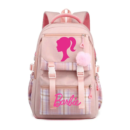 School Backpack Barbie the movie Child School Bags Girls Daypack Kids Adolescent Bags Kawaii Waterproof Large Capacity Backpack